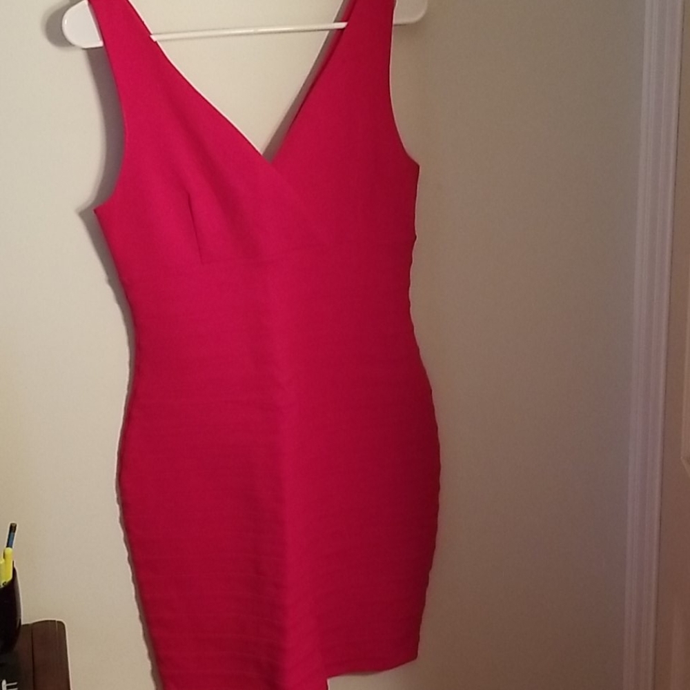 Barbie-like pink body con dress